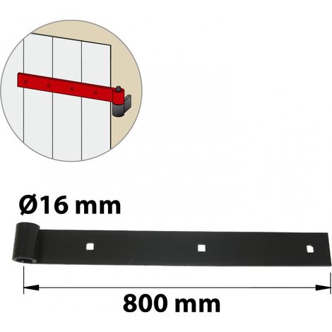 Bisagra de acero prepintado, Al.40 x L.800 x P.26 mm AFBAT