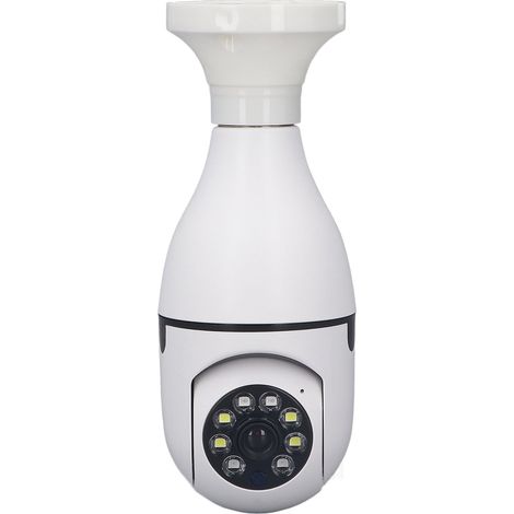 Caméra ampoule sans fil avec suivi automatique à 360°, enregistrement, communication bidirectionnelle, vision nocturne, Wi-Fi, 110-220 V (1/5)