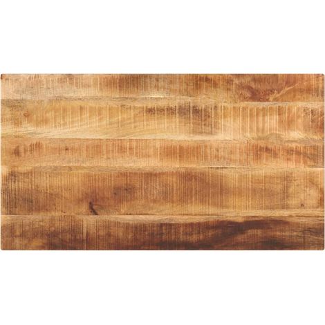 Tischplatte 120x70x2,5 cm Rechteckig Raues Massivholz Mango