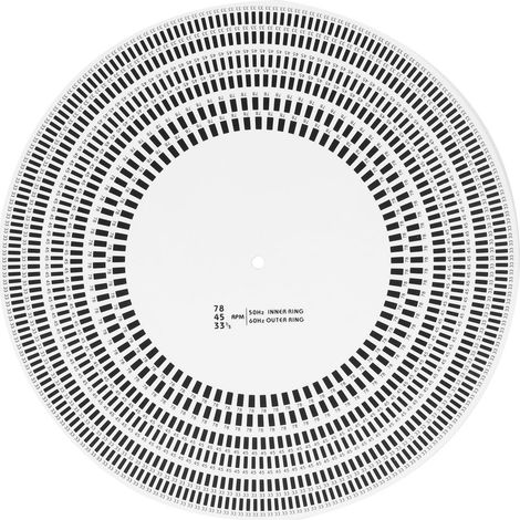 Disque stroboscopique LP pour calibration vitesse rotation, vinyle test tourne-disque, réglage lecteur vinyles (1/5)
