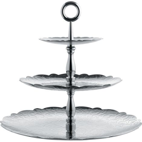 stand de pastel alessi 3 niveles plata lavable