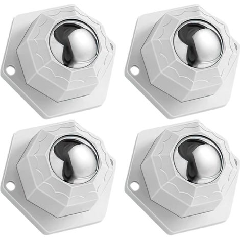 ruedas pequeñas para muebles, ruedas adhesivas universales, ruedas giratorias de 360 grados, blancas (1/5)