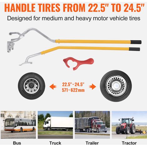 Levier Démonte Pneus Poids Lourds 571-622 mm Démonte Pneu Acier (1/5)