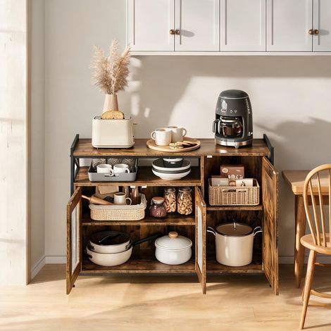 Buffet en engineered bois métal 110 x 33 x 75 cm (1/5)