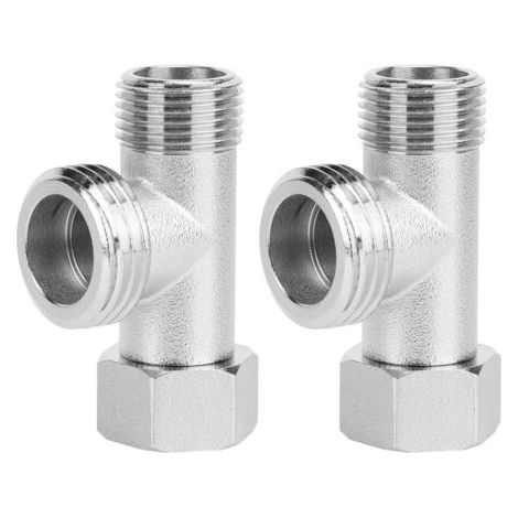 2PCS VALVE DE CONNECTEUR 3 VOYAGES, FLUGING ÉCROUILLE MOTIONNELLE FORMATIVE POUR LES Toilettes domestiques (1/3)