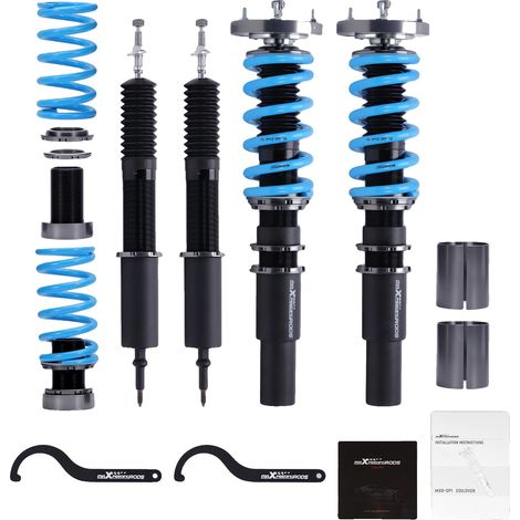 Kit de suspensión coilover, altura ajustable de 1 a 3 pulgadas, rigidez del muelle delantero de 10 kg/mm, rigidez del muelle trasero de 8 kg/mm. (1/5)