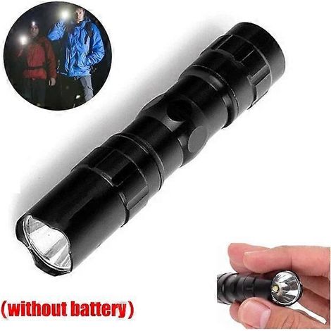 Lampe torche LED portable mini étanche ultra-lumineuse rechargeable USB, idéale pour le camping, les aventures en plein air et le cyclisme (noir) (1/5)