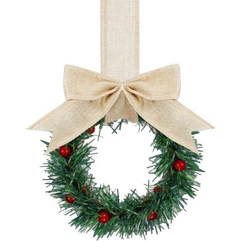 Guirlande De Noël - Pour Armoire De Cuisine Porte Fenêtre Cheminée Table - Avec Ruban Et Baies Rouges - 21,7 x 5,12 Pouces - 1 Pièce (1/5)