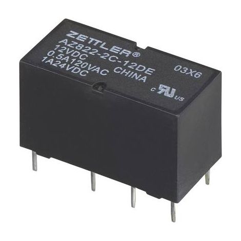Zettler Electronics AZ822-2C-6DSE Relais pour circuits imprimés 6 V/DC 2 A 2 inverseurs (RT) 1 pc(s) (1/2)