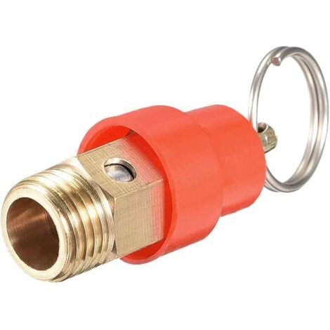 Soupape de sécurité à ressort pour compresseur d'air – Raccord G1/4 – Pression de décharge 115PSI – Construction laiton et acier inoxydable (1/4)