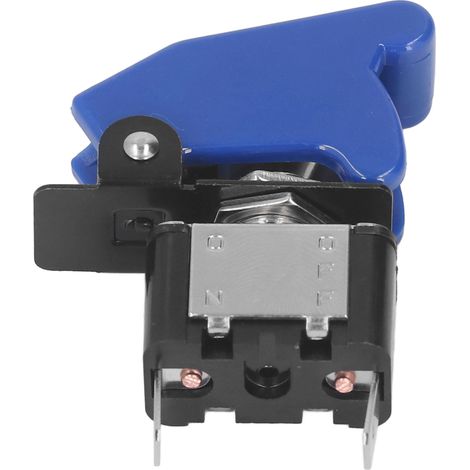 Lot de 5 interrupteurs à bascule bleus à 2 broches avec couvercle étanche en ABS, pour usage marin, 25 A, 12 V CC (1/5)