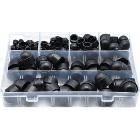 Cache-boulons PE 145 pièces – 6 tailles M4 à M12 – Résistant à la rouille et à l'eau – Boîte de rangement incluse – Grid Cool (1/5)