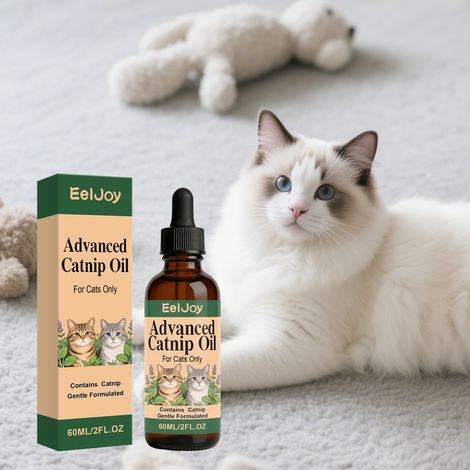 Huile essentielle de menthe poivrée pour chat : Formule douce pour apaiser et soulager le stress quotidien de votre animal – 60 ml -- DTEKGAZ (1/5)