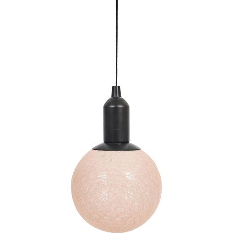 Lampe Suspension à Led "Boule" 24cm Beige (1/5)