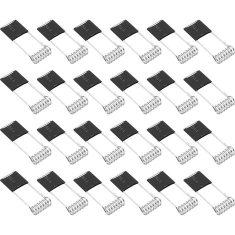 45 x 16 mm Ceiling Light Spring Clamps, 24 Pack Emitting Diode Recessed Lighting Accessories Securing Clips for Ceiling Lamp, Black (1/5)