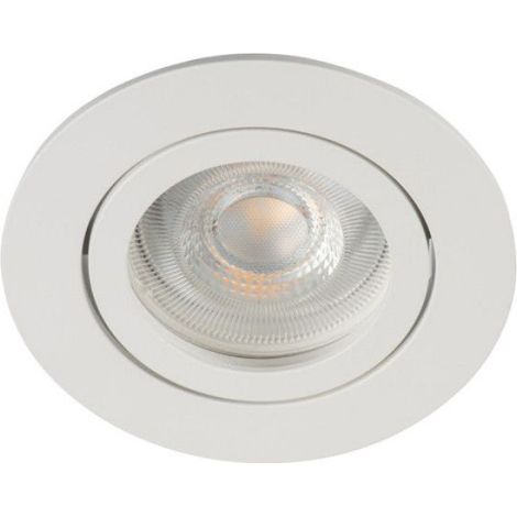 Spot Encastrable - Aluminium Blanc - Réglable 30° - Compatible GU10 MR16 - Diamètre 82 mm - ×1 (1/5)