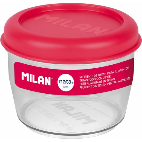 Porta pranzo Ermetico Milan 500 ml Rosa Trasparente Plastica Rotonda Ø 12 cm (1/3)