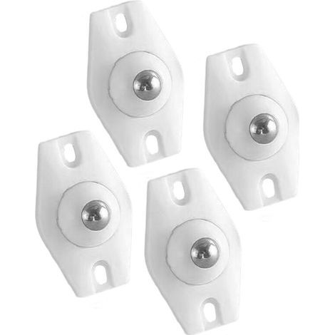 Ruedas giratorias, ruedas pequeñas, ruedas autoadhesivas con rodamientos de bolas sin perforación, poleas giratorias adhesivas para macetas, blancas, 8 unidades (1/5)