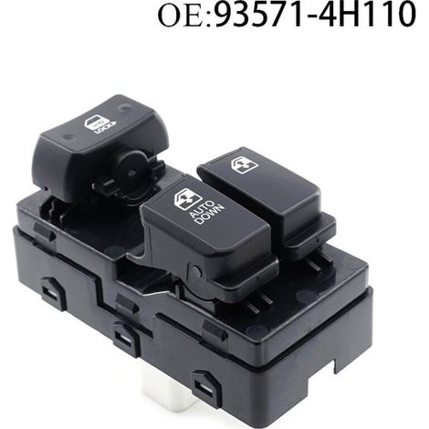 93571-4H110 Interrupteur de commande de vitre électrique, adapté aux modèles Hyundai et Kia fabriqués entre 2007 et 2016, pour commander la montée et la descente des vitres électriques.