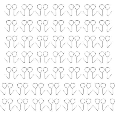 Lot de 100 crochets en zinc, boucles de suspension, coussins, décoration murale, anneaux multifonctionnels