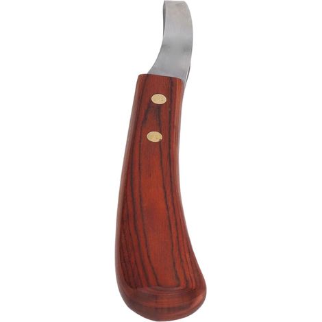 Hoof Knife, Farrier Knife, Farrier Buckle Knife, Hoof Cutter Stainless Steel Blade Rubber Wood Handle Versatile Hoof Cutter (1/5)