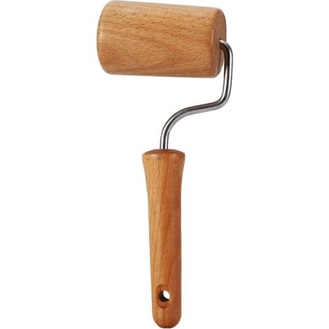 Rouleau à pâtisserie en bois avec manche pour pâtes et pizzas outil de cuisine pour étaler les biscuits et les tartes ustensile pratique (1/5)