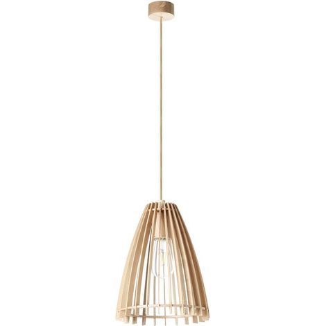 Suspended Lamp CUSKA Small E27 60W Legno di faggio (1/3)