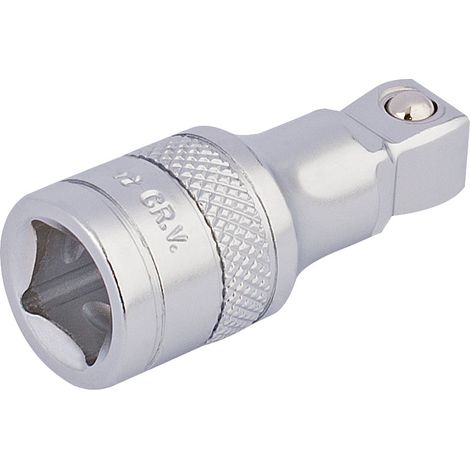 Draper 3/8" Square Drive Satin Chrome Wobble Extension Bar (45mm) – Micro Satin Finish, Model 16742 (1/5)