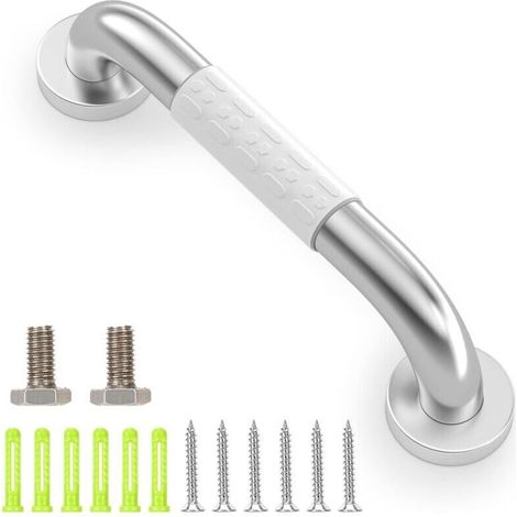 Sicurezza, supporto a parete in acciaio inox, maniglione antiscivolo per vasca da bagno, maniglione per doccia per bagno/WC, 30 cm, 30 x 3,2 x 10 cm