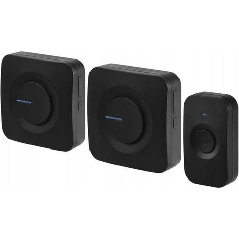 Emos P5730 Campanello senza fili nero 180 metri di portata