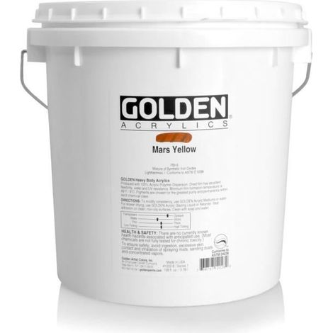 Peinture acrylique - GOLDEN - Jaune Mars S1 - 3,78 L - Couleur principale: Jaune - Expédié de France