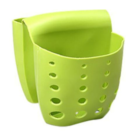 Pair Lot de 1 porte-éponges pour évier, en trou d'évacuation, organisateur de rangement multifonctionnel pour brosse et savon, pour la cuisine, vert (1/5)