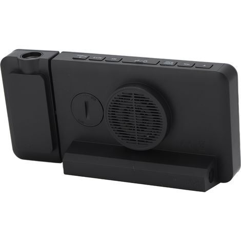 Réveil projecteur LED avec radio FM, fonction snooze et 4 niveaux de luminosité de rétroéclairage, idéal pour la chambre ou le bureau. (1/5)