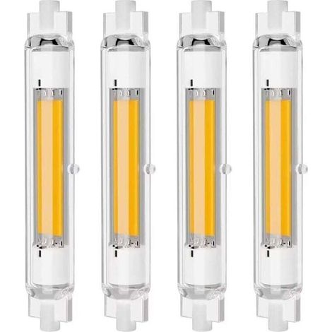 4er-Pack R7S 118 mm 30 W dimmbare LED-Lampen – Warmweiß 3000 K, flimmerfrei, entspricht Halogenlampen