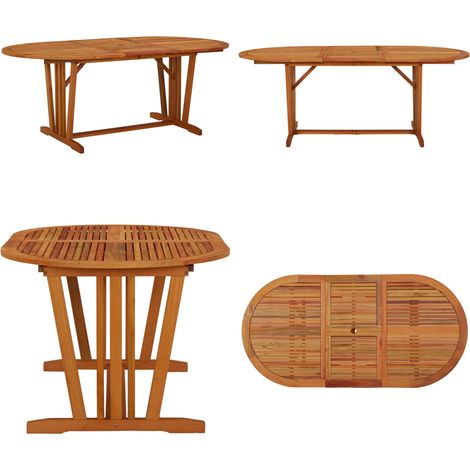 Table de jardin 200x100x75 cm Bois d'eucalyptus solide - Table De Jardin - Table En Bois - Table Extensible - Table Extérieure - Meubles De Jardin - Home & Living (1/5)