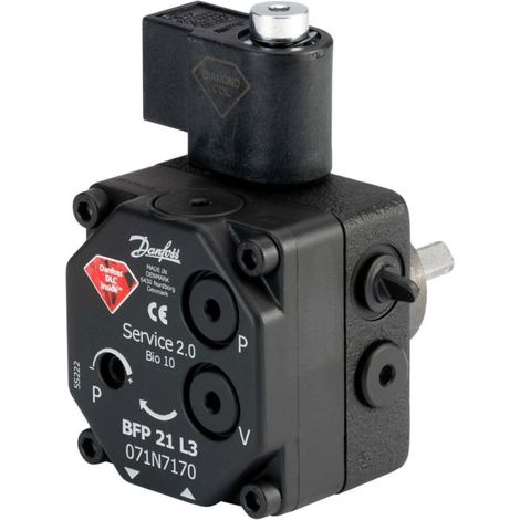 Danfoss Ölbrennerpumpe BFP 21 R 3 mit Magnetventil, Drehrich, re,, 24 l/h, 071N7171