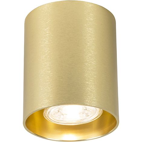 QAZQA Faretto tubo - Moderno - Alluminio - Oro - Tondo Max. 1 x Watt