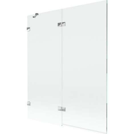 Mexen Lunar 2-flügelige Badewannenfalttür links 140 x 150 cm, transparent, Chrom - 897-140-100-01-00-L (1/5)
