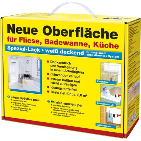 Decotric Neue Oberfläche Basis-Set für Fliese, Badewanne, Küche Lack