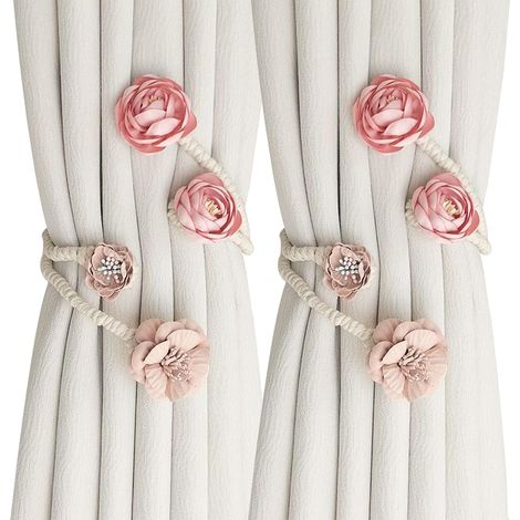 intrecciati, fermatende, fermatende fatti a mano, fermatende floreali Boho, fermatende floreali carini, corda decorativa per (1/5)