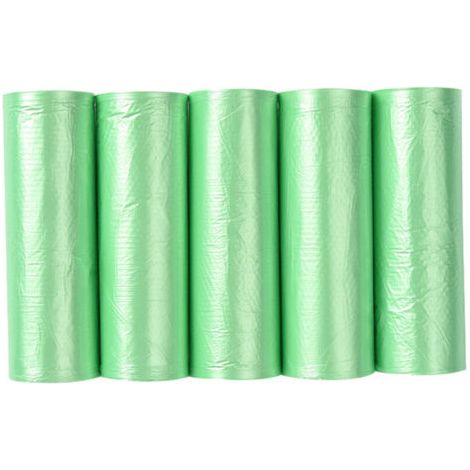 Lot de 100 sacs poubelle bio résistants aux déchirures pour cuisines et aliments compostables et biodégradables Sacs à déchets en (1/4)