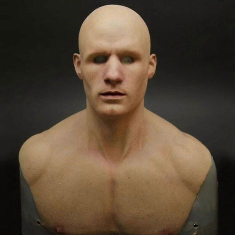 Masque en latex pour homme, déguisement masculin, accessoire de cosplay pour Halloween (1/5)
