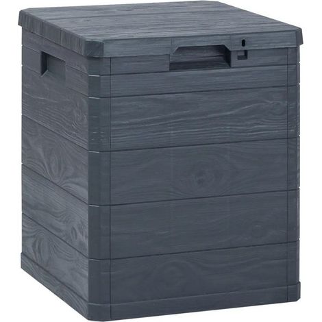 Coffre de rangement plastique anthracite Nited 42cm (1/2)