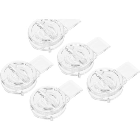 Loquet en acrylique transparent boîtes bois lot de 5 compact durable (1/5)