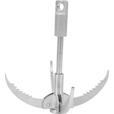 Klappbarer 4-Krallen-Eisenhaken aus Edelstahl, multifunktional, ideal für Outdoor-Survival, Klettern, Camping und Wandern. (1/5)
