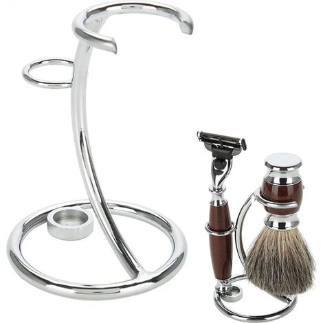 Porte-rasoir et porte-blaireaux, support de rasoir, porte-blaireaux en acier inoxydable, pour p (1/5)