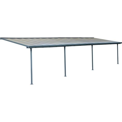 Palram - Canopia abri de terrasse aluminium Feria Anthracite 295x915x305 cm (1/5)