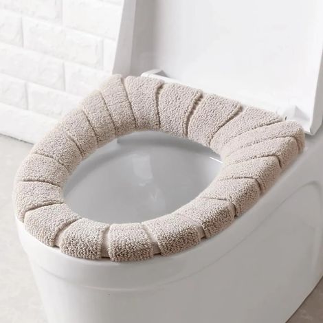 WC-Sitzbez眉ge, Pl眉sch W盲rmer Waschbar WC-Sitz-Pad Badezimmer Bad WC-Sitzbez眉ge Toiletten Sitzbezug Closestool Seat Pad Toilet Seat Cover WC-Sitz Kissen Toilette Sitz Abdeckung