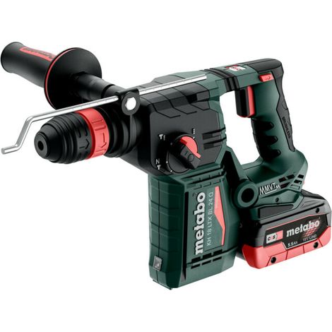 Marteau combiné sans fil Metabo KH 18 LTX BL 24 Qavec mandrin interchangeable Metabo Quick metaBOX 165 L 18V 2x5.5Ah LiHD + ASC 145 (1/5)