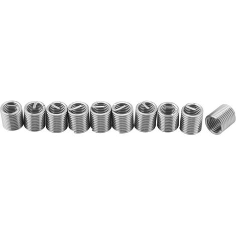 Kit de réparation de filetage 60 pièces en acier inoxydable, inserts hélicoïdaux M3 M4 M5 M6 M8 M10 M12 pour réparation de vis endommagées (1/5)